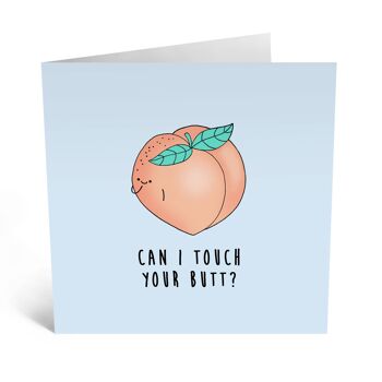 Peach Puis-je toucher votre carte d'anniversaire drôle Butt 1