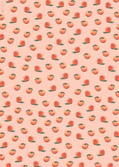 Peaches Wrapping Paper - 1 Sheet