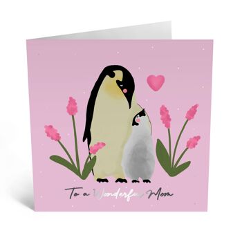 Carte Merveilleuse Maman Pingouin 3