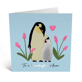 Carte Merveilleuse Maman Pingouin 2