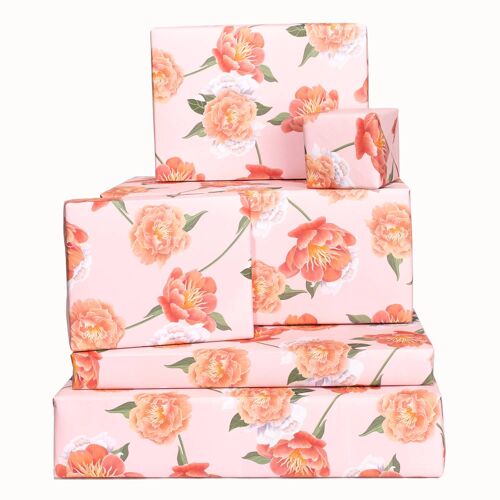 Peony Pastel Wrapping Paper - 1 Sheet