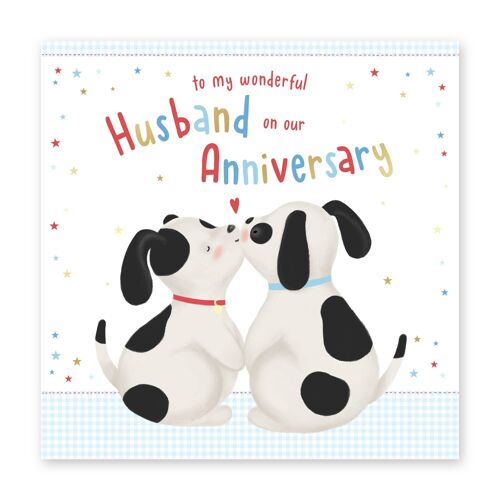 Percy Pup Husband Anniversary Card