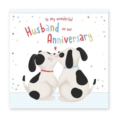Percy Pup Husband Anniversary Card
