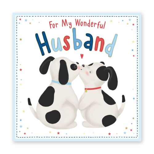 Percy Pup Wonderful Husband Card