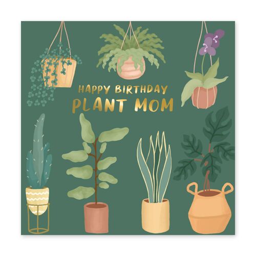 Plant Mom Cute Birthday Card