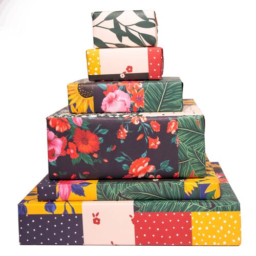 Plant Patchwork Wrapping Paper - 1 Sheet