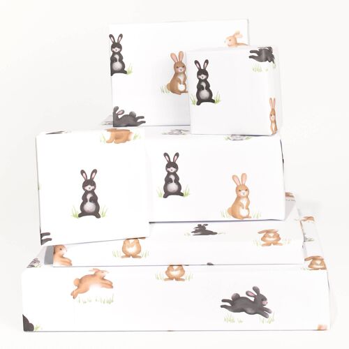 Playful Bunnies Wrapping Paper - 1 Sheet