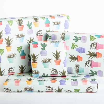 Potted Plants Wrapping Paper - 1 Sheet