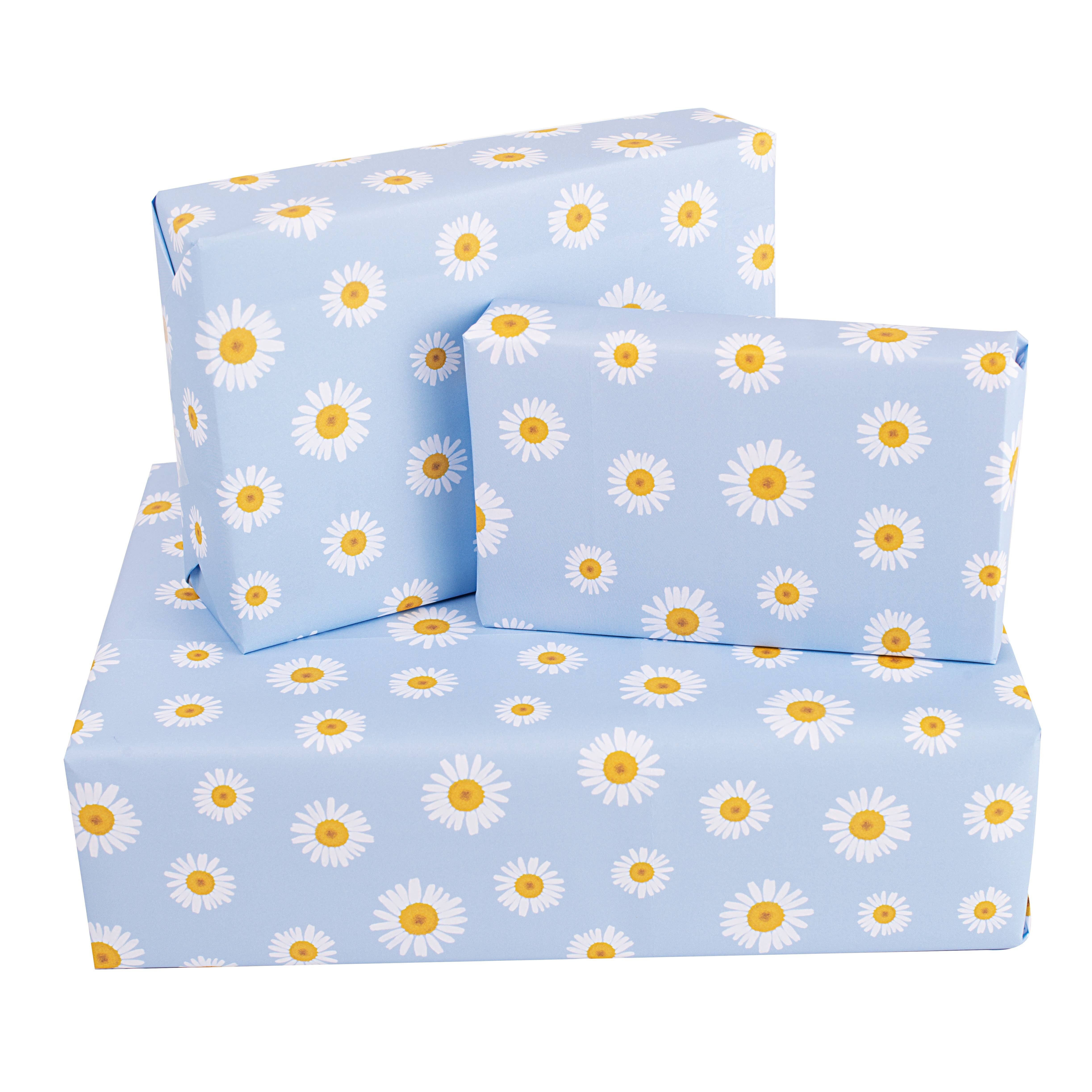 Carta da regalo margherite pressate - 1 foglio