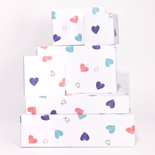 Pretty Hearts Wrapping Paper - 1 Sheet