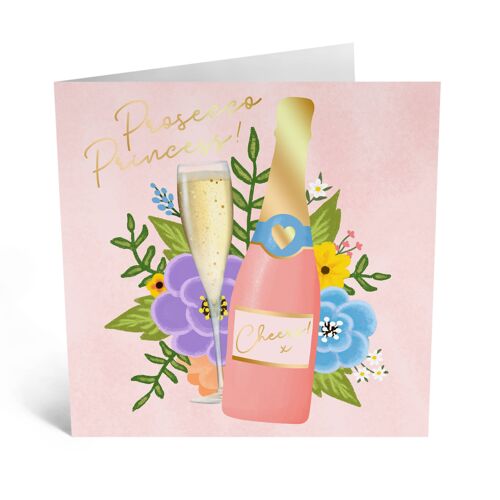 Prosecco Princess Cute Love Card