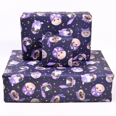 Psychic Cats Wrapping Paper - 1 Sheet