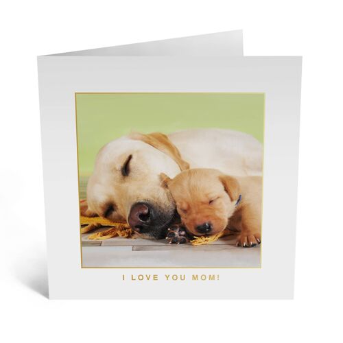 Puppy and Mom Card