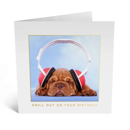Puppy with Headphones Card