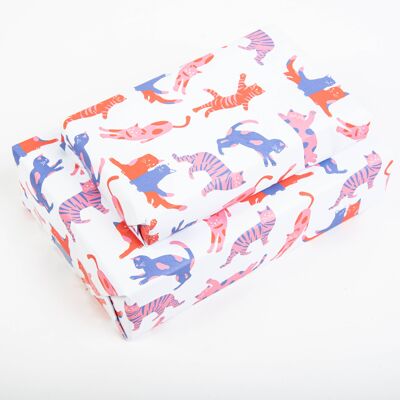 Purfect Cats Pink Wrapping Paper - 1 Sheet