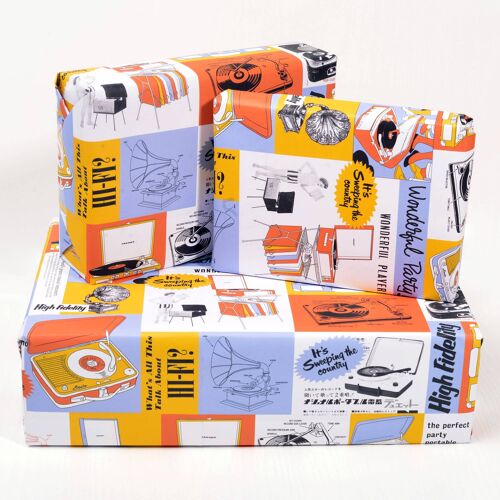 Record Players Wrapping Paper - 1 Sheet
