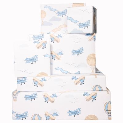 Retro Planes Wrapping Paper - 1 Sheet