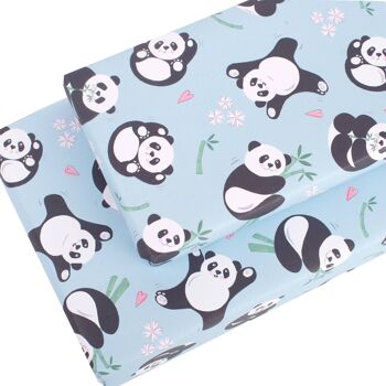 Papier Cadeau Pandas à Rouler - 1 Feuille 2