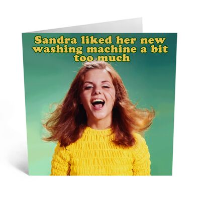 A Sandra le gustó su nueva tarjeta de lavadora