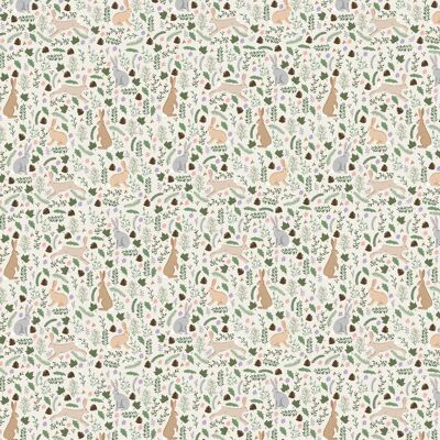 Scandi Rabbits Wrapping Paper - 1 Sheet