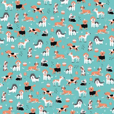 Scribbly Dogs Wrapping Paper - 1 Sheet