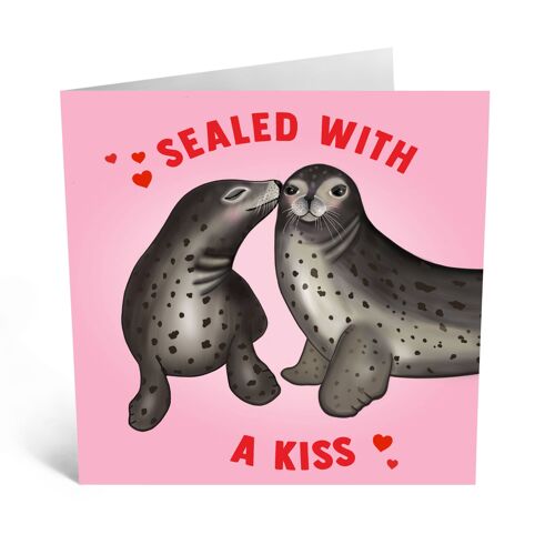 Sealed With A Kiss Cute Anniversary Card