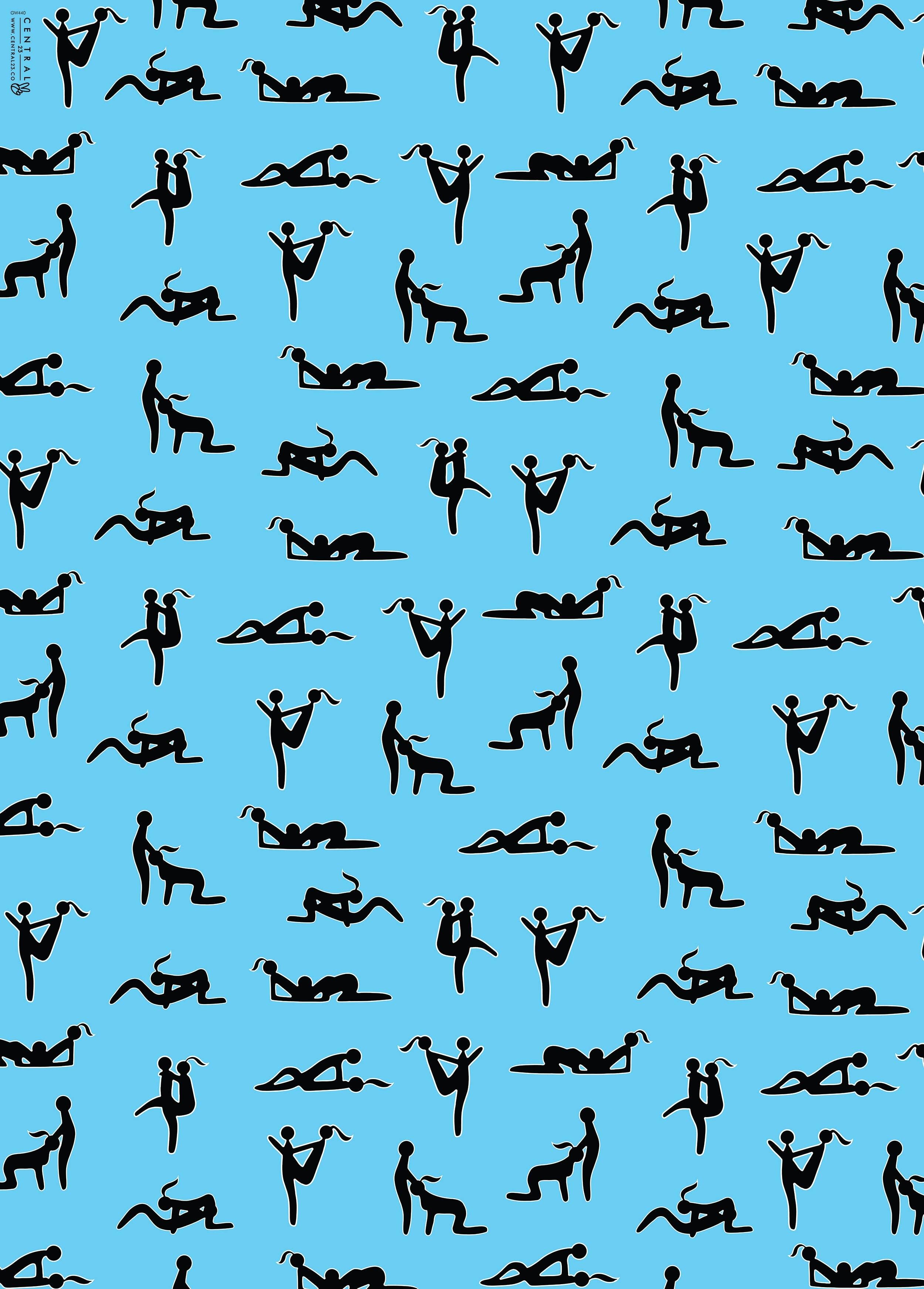 Papel de regalo de posiciones sexuales - 1 hoja