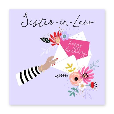 Sister-in-Law Floral Card