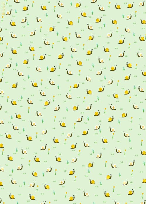 Snails Wrapping Paper - 1 Sheet