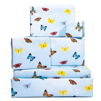Sky Butterflies Wrapping Paper - 1 Sheet