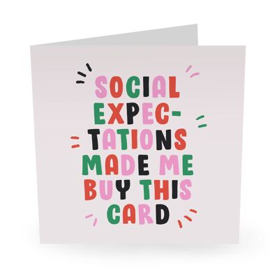 Soziale Erwartungen lustige Geburtstagskarte