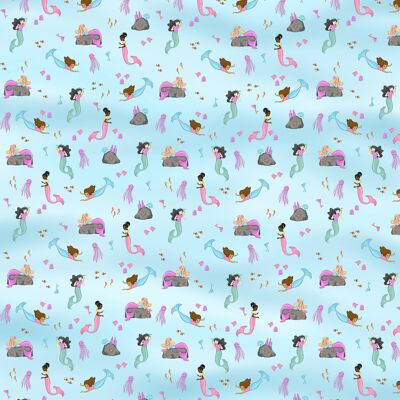 Soft Mermaids Wrapping Paper - 1 Sheet