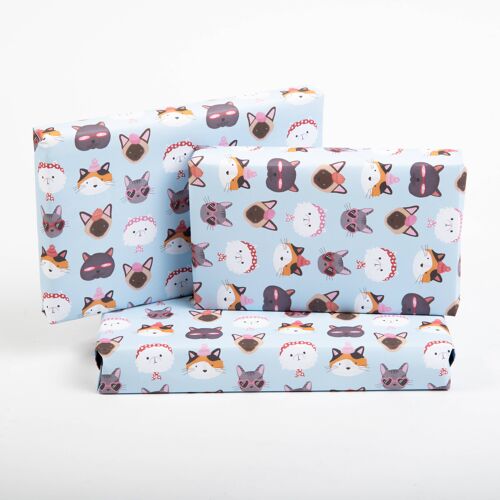 Sunglasses Cats Wrapping Paper - 1 Sheet
