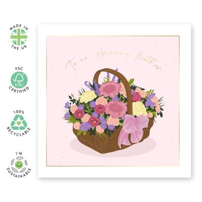 Tarjeta del día de la madre dulce y elegante, tarjetas del día de la madre