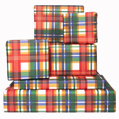 Papier Cadeau Tartan - 1 Feuille