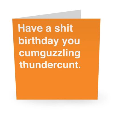 Tarjeta de cumpleaños divertida Thundercunt