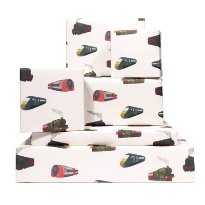 Trains Wrapping Paper - 1 Sheet