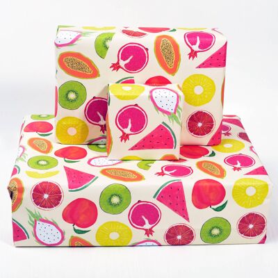 Tropical Fruit Wrapping Paper - 1 Sheet