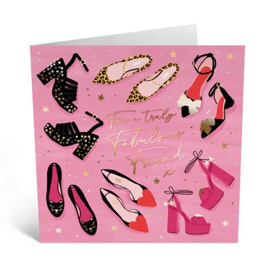 Carte d'anniversaire mignonne de chaussures vraiment fabuleuses