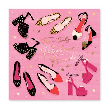 Carte d'anniversaire mignonne de chaussures vraiment fabuleuses 2