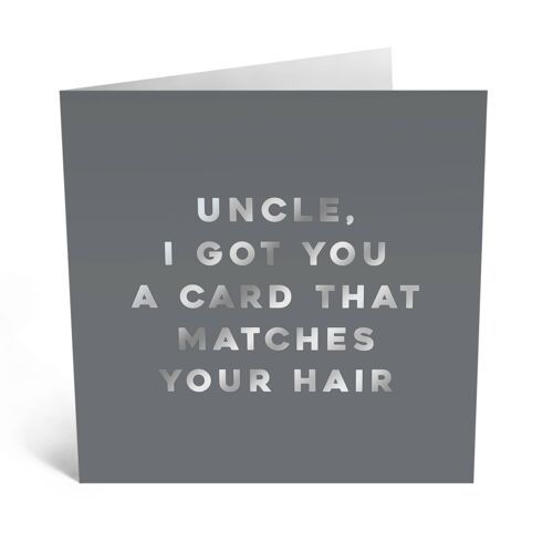 Uncle Card to Match Your Hair Card