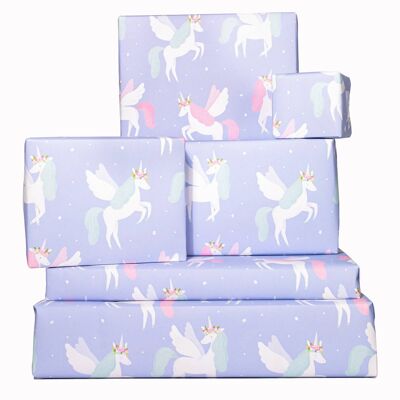Unicorn Flower Crowns Wrapping Paper - 1 Sheet