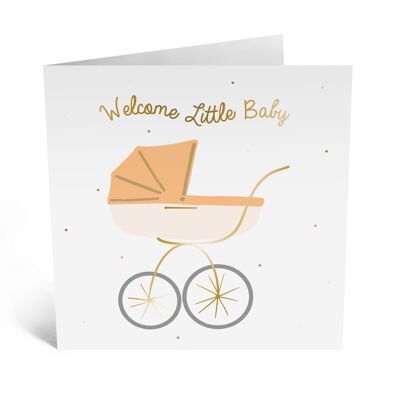 Tarjeta Amarilla Bienvenido Pequeño Bebé