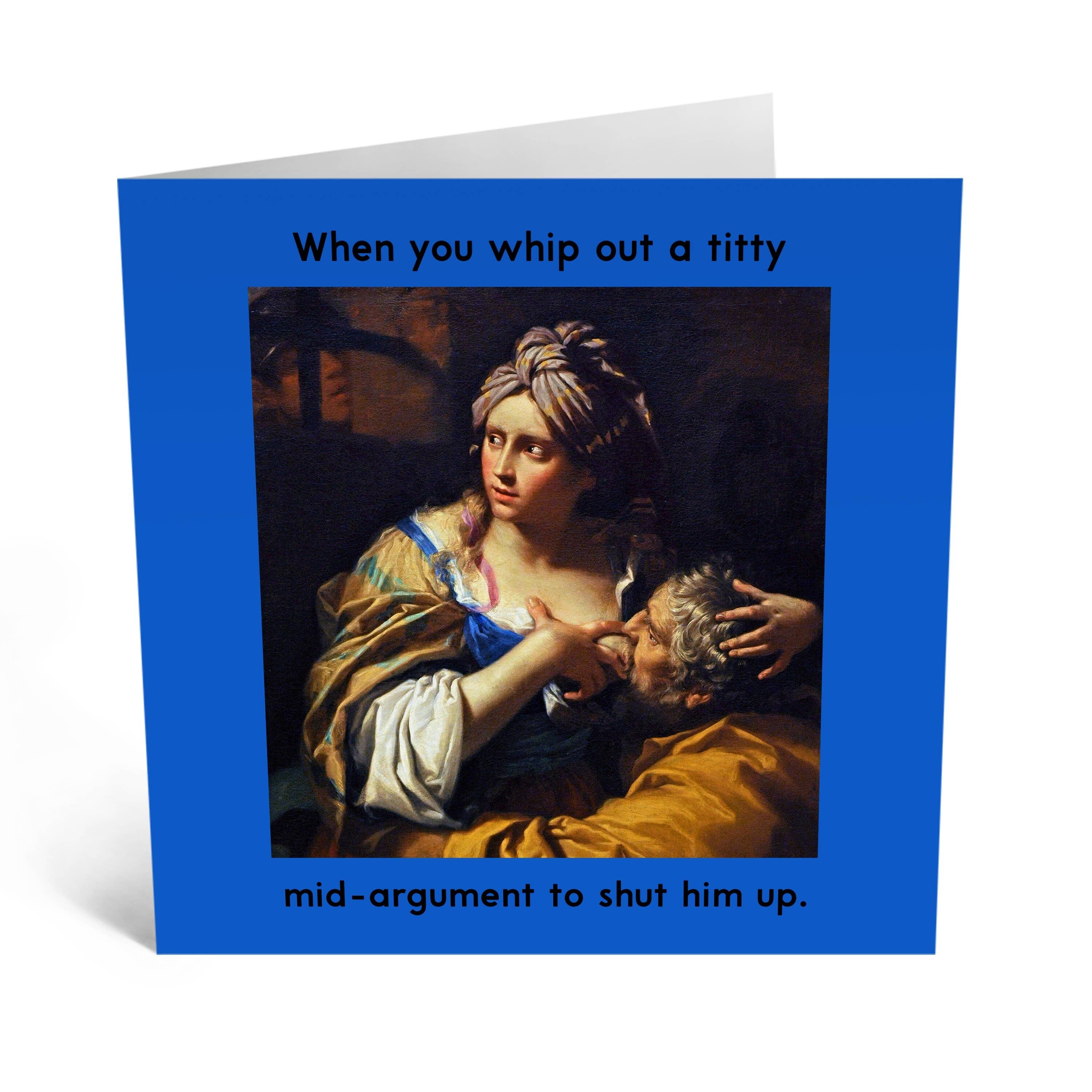 Tira fuori un biglietto di compleanno divertente Titty