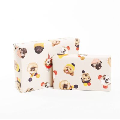 Winter Dogs Wrapping Paper - 1 Sheet