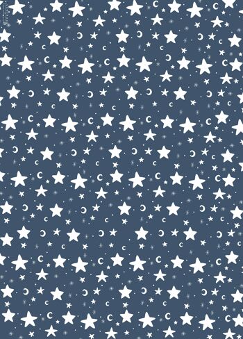 Papier d'emballage Winter Painterly Stars - 1 feuille