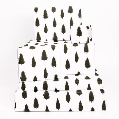 Papel de regalo de árboles de invierno - 1 hoja