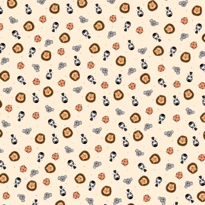 Wrapping Paper, Gift Wrap Animal Faces - 1 Sheet