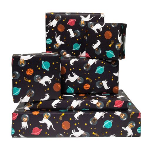 Wrapping Paper, Gift Wrap Animals In Space  - 1 Sheet