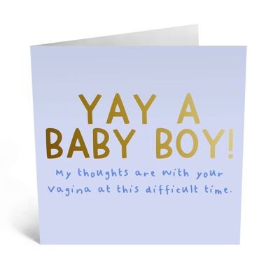 Sí, una tarjeta de bebé
